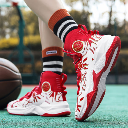 Chaussures De Basket-ball Haut De Gamme Pour Hommes, Élégantes Et Durables, Lacées, Avec Semelle Souple Antidérapante Et Absorption Des Chocs, Idéales Pour Les Activités En Plein Air Des Hommes