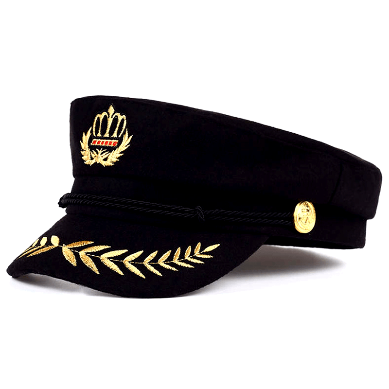 Chapeau de capitaine Chapeau nautique Chapeau de capitaine réglable Costume de capitaine de yacht Chapeau d'amiral de marine de marine de marine