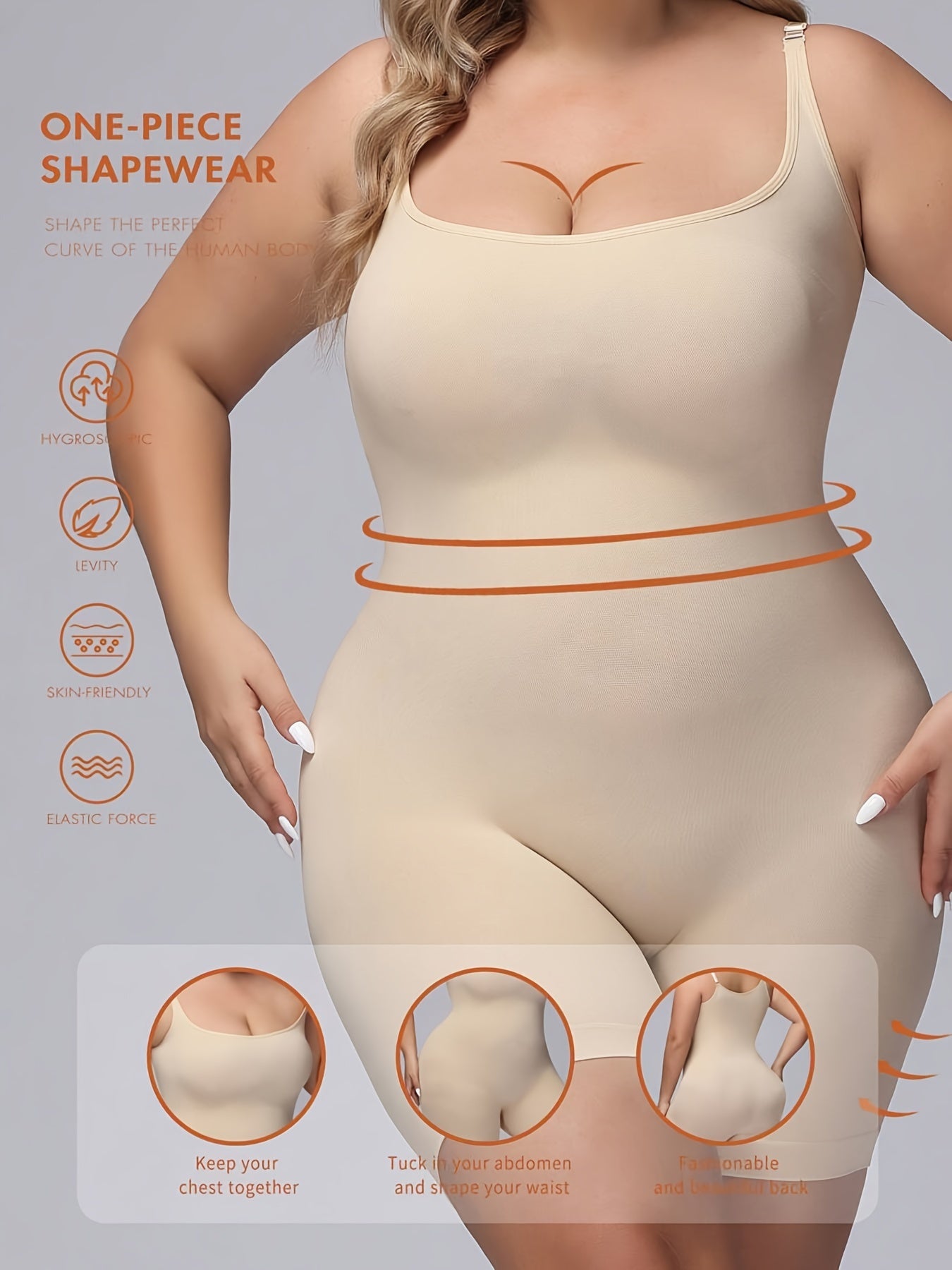 Combinaison amincissante simple grande taille, contrôle du ventre solide pour femmes, rehausseur de fesses, amincisseur de cuisses, vêtement gainant intégral