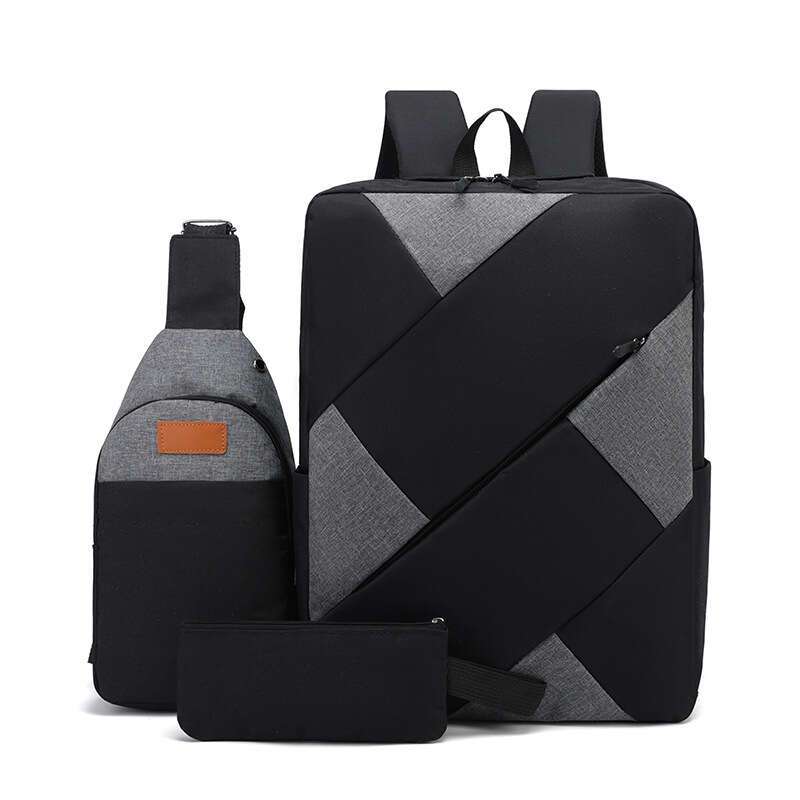 3pcs Nouveau Sac à Dos Ensemble Grande Capacité Sac à Dos, Sac à Dos pour Ordinateur Portable Sac de Voyage, Sac d'École Décontracté