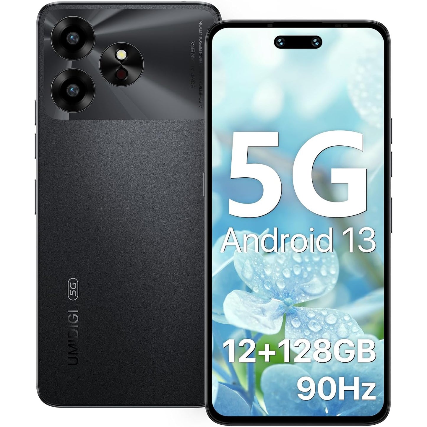 UMIDIGI G6 5G - Unlocked 5G Smartphone (12+128GB), Dimensity 6100+ Processor, Android 13, NFC, 50MP Camera, 6.57-inch 90Hz Display