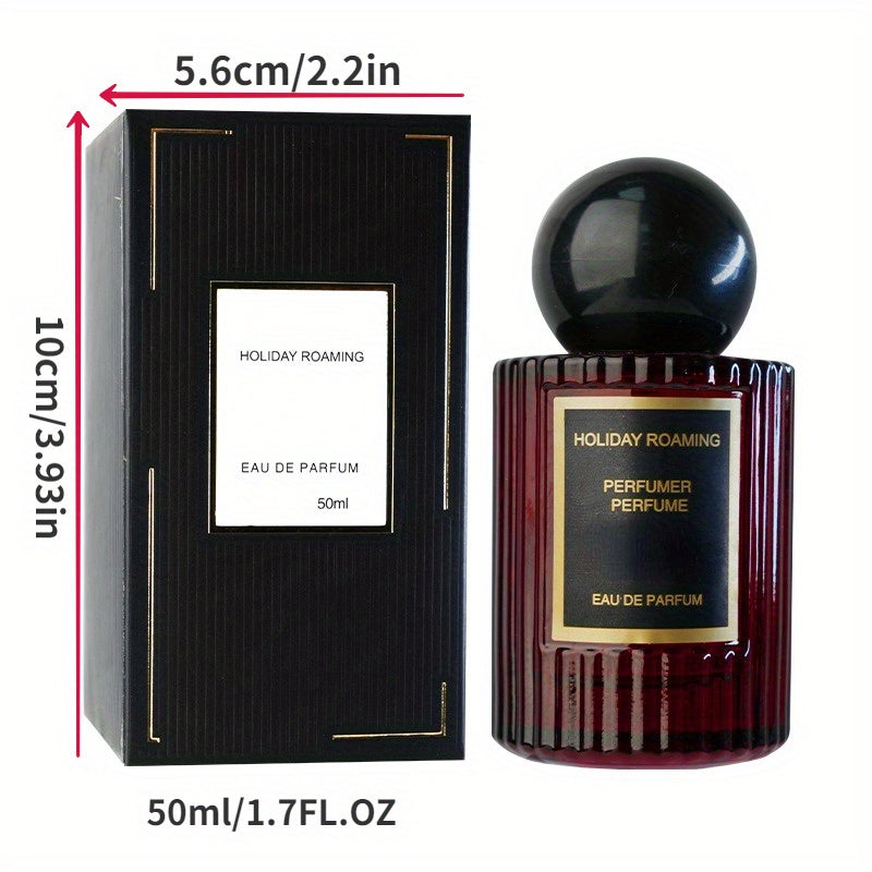 Eau de Parfum de vacances Roaming Perfumer - Cologne parfumée à la rose festive pour femme - 50 ml/1,7 FL.OZ