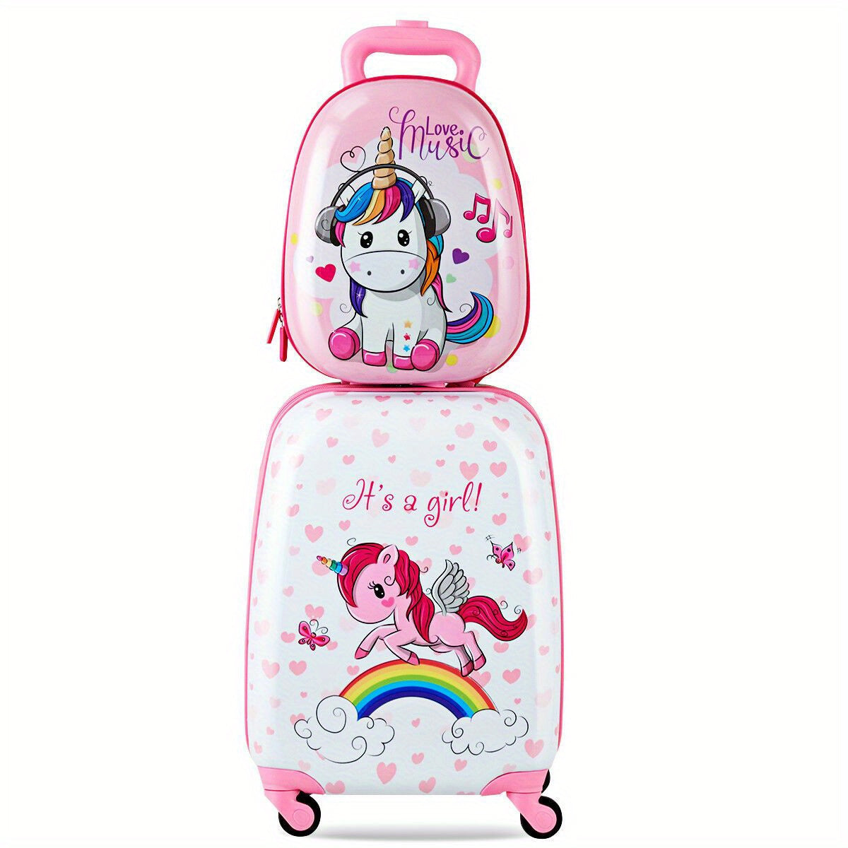 Ensemble de bagages pour enfants SAFSTAR 2 pièces 12" sac à dos & 16" valise à roulettes pour voyager à l'école en ABS