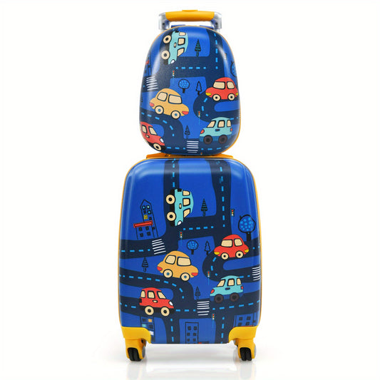 Ensemble de bagages pour enfants SAFSTAR 2 pièces avec sac à dos de 12" et valise à roulettes de 18" pour voyager