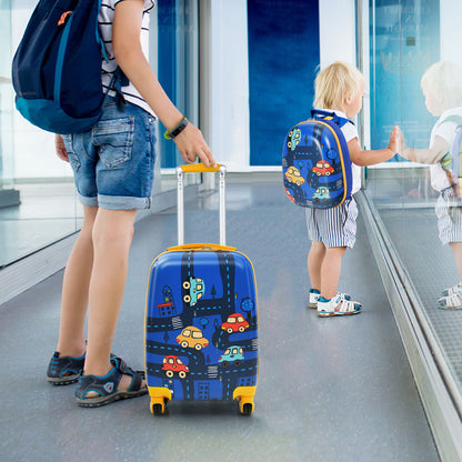 Ensemble de bagages pour enfants SAFSTAR 2 pièces avec sac à dos de 12" et valise à roulettes de 18" pour voyager