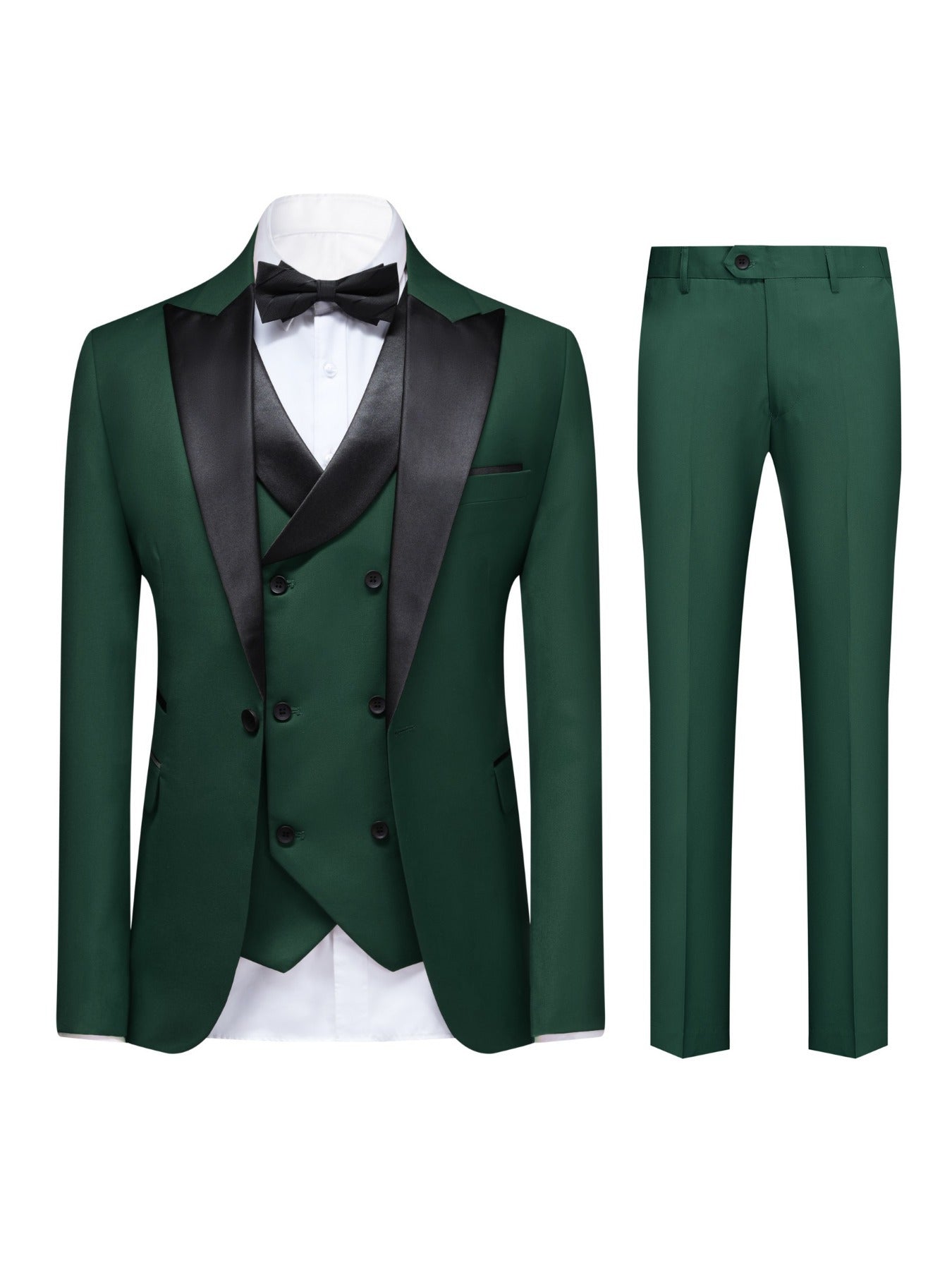 Costume Trois Pièces pour Homme à Un Bouton, Veste Formelle + Gilet + Pantalon pour Mariage et Fête Décontractée