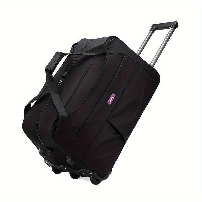 Sac de Voyage Oxford Élégant pour Hommes avec Grande Capacité, Trolley Polyvalent & Bandoulière, Roues Durables - Mode Décontractée