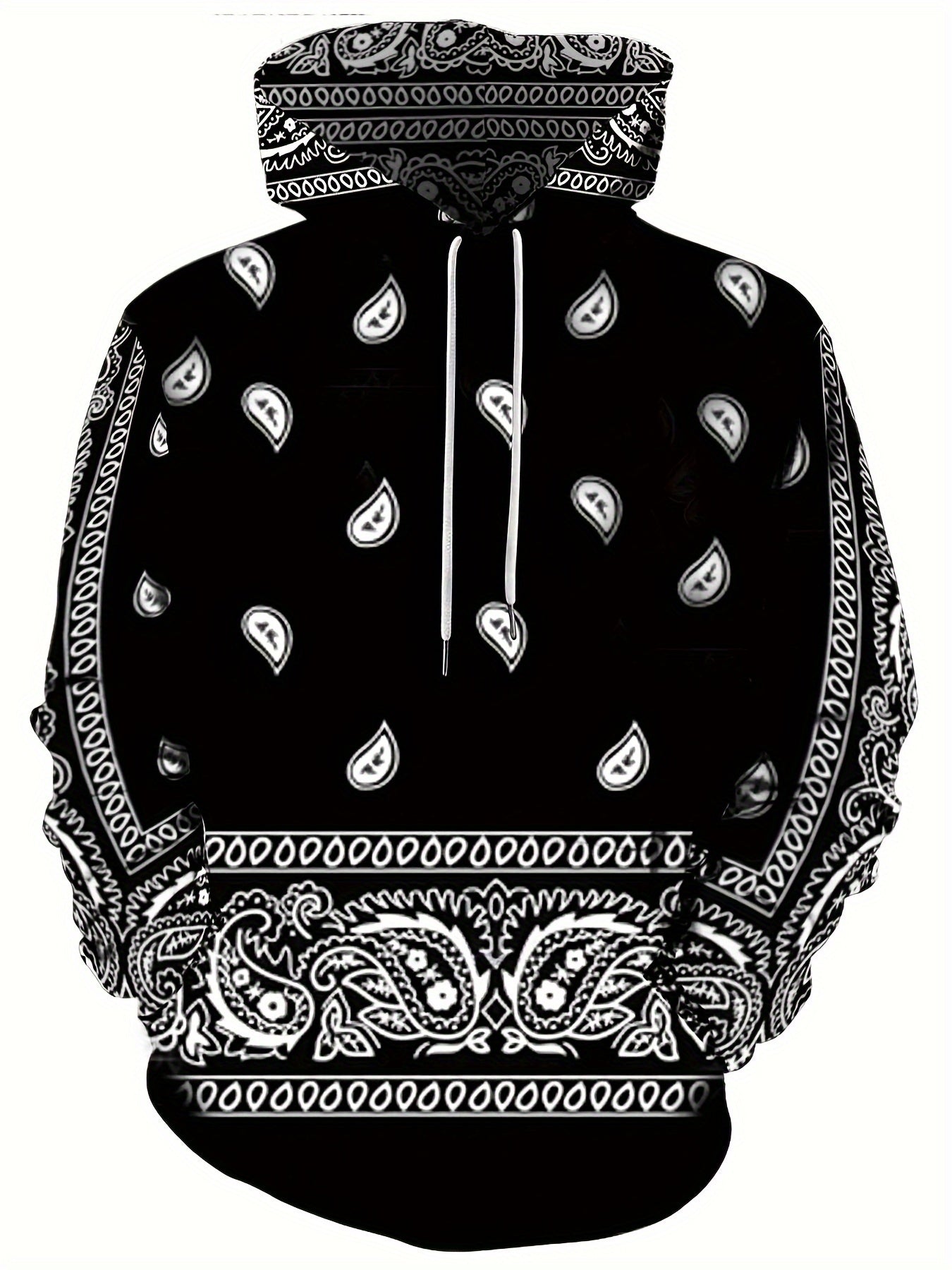 Sweat À Capuche À Motif De Noix De Cajou, Sweat À Capuche Au Design Graphique Décontracté Cool Pour Hommes Avec Poche Kangourou, Streetwear Pour L'hiver Et L'automne, Comme Cadeaux