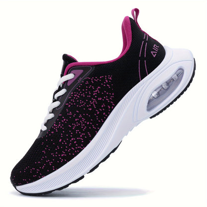 Women's Air Cushion Sports Shoes, Breathable Lightweight Running Sneakers, Comfortable for Outdoor Walking and Tennis Workouts 