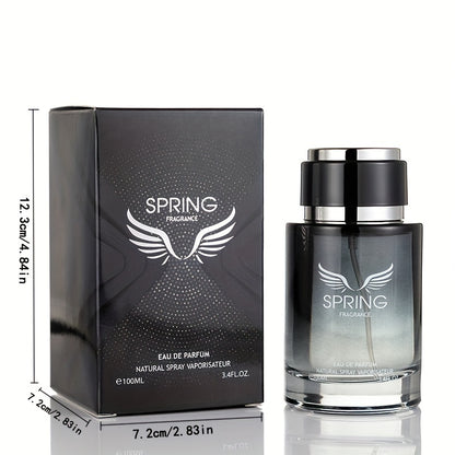 3.38 oz Eau de Parfum pour homme, parfum rafraîchissant et longue durée aux notes fougères, parfum pour les rendez-vous et la vie quotidienne, un cadeau parfait pour lui, cadeau pour la fête des pères