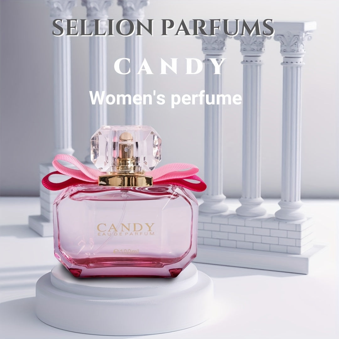 SELLION CANDY Eau De Parfum pour Femme, 3.38oz - Notes Boisées Épices, à Base d'Alcool, Sans Formaldéhyde, Concentration 5-15%, Idéal pour le Bureau Quotidien & les Voyages, Boîte Cadeau Incluse