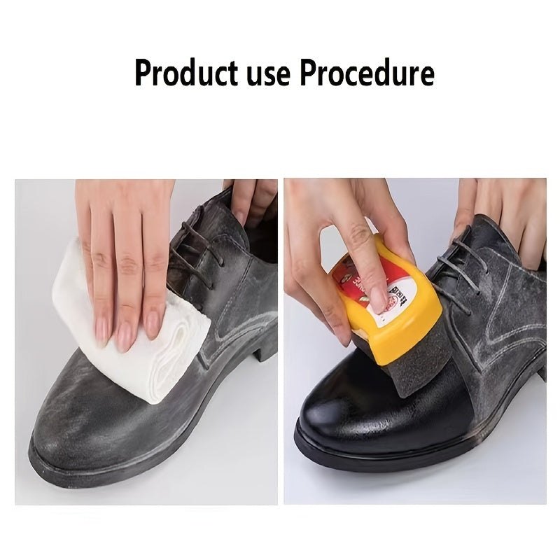 1pc Cirage Pour Chaussures Lingette En Cuir, Lingette Pour Chaussures À Une Face En Éponge