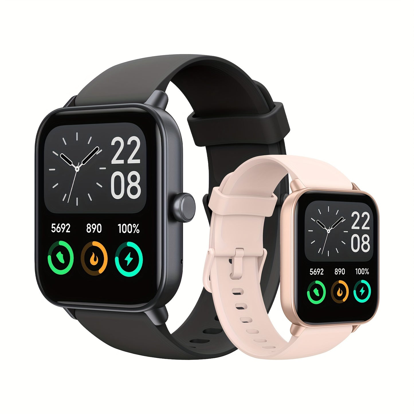 Sports Tracker Smart Watch, Support Pedometer and Calorie Tracking (Answer/Call), 1.8 inch Smart Watch with 100+ Sports Modes, Suitable for Men and Women. 