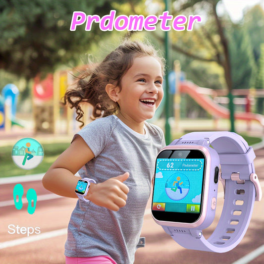 Greenport Kids Smart Watch with 26 Educational Games, 80MP Camera, MP3 Player and More - Perfect Gift for 6-12 Year Olds