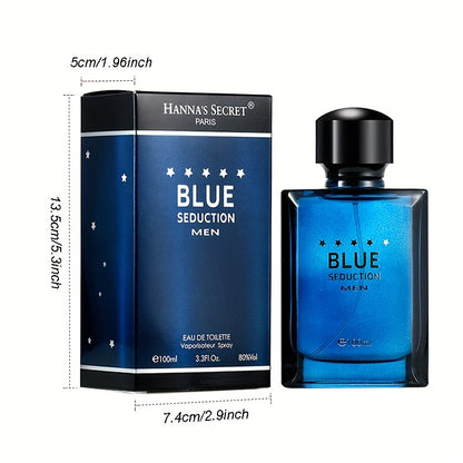 3.38 oz Eau de Toilette pour homme, parfum rafraîchissant et longue durée aux notes boisées, Cologne pour les rendez-vous et la vie quotidienne, un cadeau de Noël parfait pour lui, cadeau de fête des pères