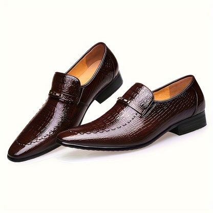 Chaussures Penny Loafers En Cuir PU Pour Hommes, Chaussures Décontractées À Enfiler Pour Le Bureau D'affaires