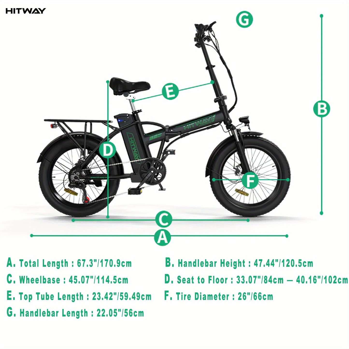 Vélo électrique pliable HITWAY pour adultes, pneu gras 20" x 4.0 avec moteur 750W, Vélo électrique 48V/15Ah, Vélo électrique 20mph longue portée pour montagne plage neige, Vélo électrique 7 vitesses, Certifié UL2849