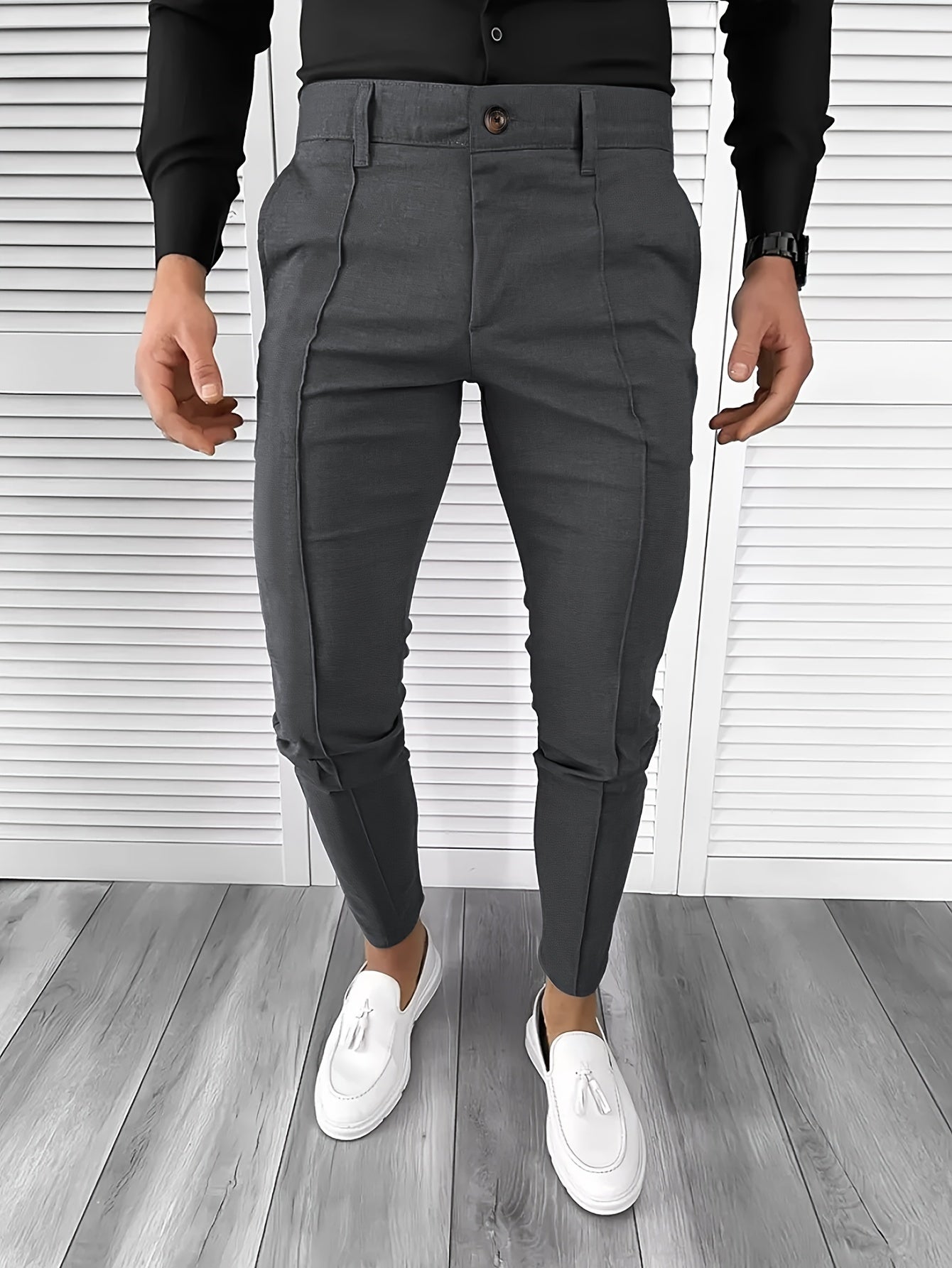 Mature Men's Dress Pants, Semi-formal Trousers for Banquets and Business