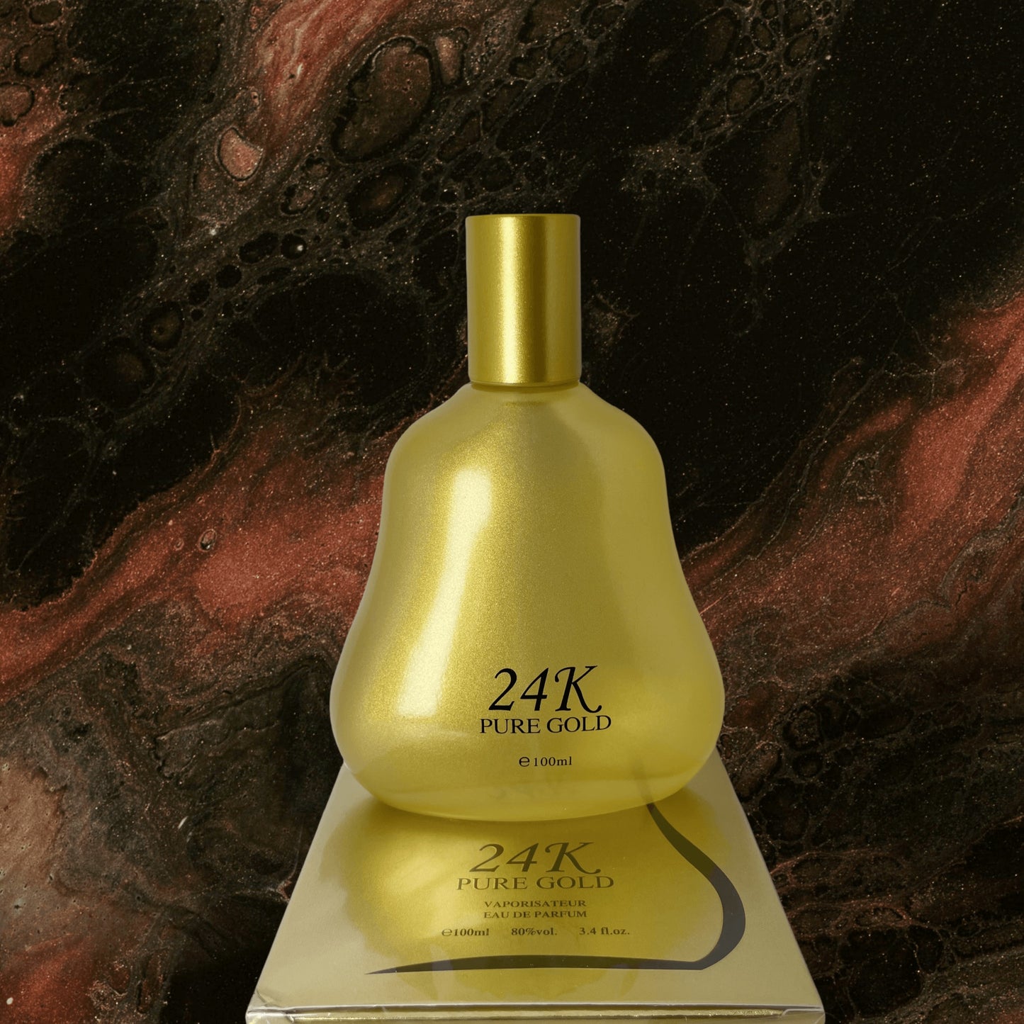 Eau de Cologne pour Hommes 24K Dorée - 3.38oz, Parfum Frais Boisé & Fruité avec Accents d'Ambre, Fragrance Longue Durée, Cadeau Idéal pour les Fêtes