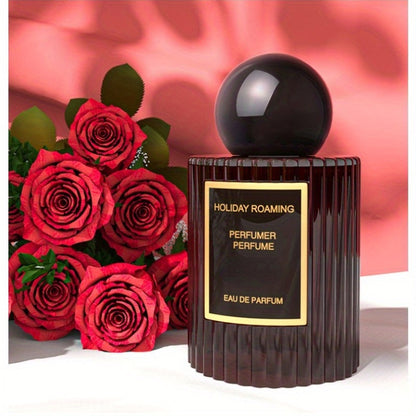 Eau de Parfum de vacances Roaming Perfumer - Cologne parfumée à la rose festive pour femme - 50 ml/1,7 FL.OZ