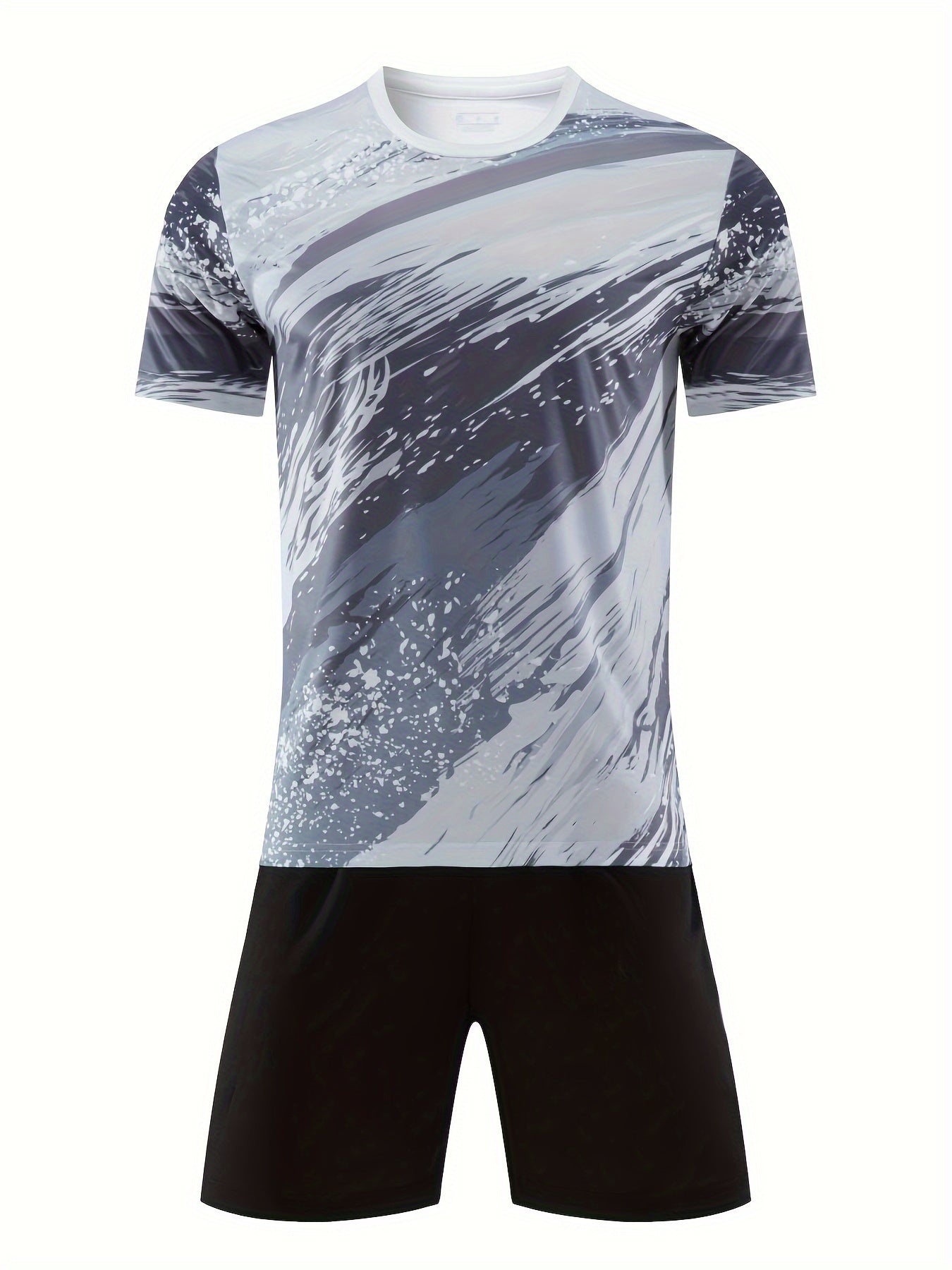 Maillot De Football Respirant Et Séchant Rapidement Pour Hommes + Short Assorti Pour Entraînement, Compétition Et Fête