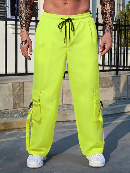 Pantalon cargo tendance, pantalon multi-poches pour hommes, pantalon décontracté ample pour l'extérieur, pantalon de travail pour hommes style streetwear hiphop