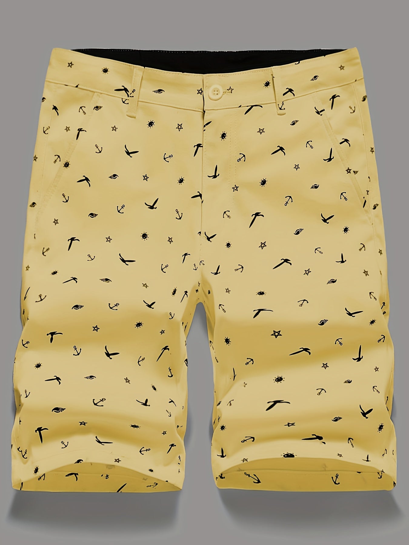 Short Cargo À Fermeture Éclair En Mélange De Coton Pour Hommes, Imprimé Intégral, Tendance, Avec Poches, Sports De Plein Air, Printemps Et Été