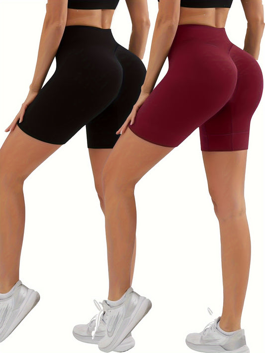 2 Pieces Shapewear Women Tummy Control, Women's Cycling Shorts Anti-Chafing Seamless Butt Lifting Sports Shorts Shapewear Cycling Shorts Running Brief Booty Shorts 