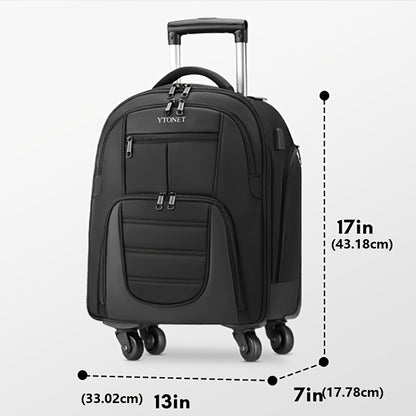 Valise À Roulettes Ytonet Pour Cabine, 7,93 Gal Imperméable Sous Le Siège Avec Roues Pivotantes, Sac Sous Le Siège Roulant Avec Port USB, Adapté Aux Hommes Et Aux Femmes Pour Les Voyages, Les Affaires Et Les Séjours D'une Nuit