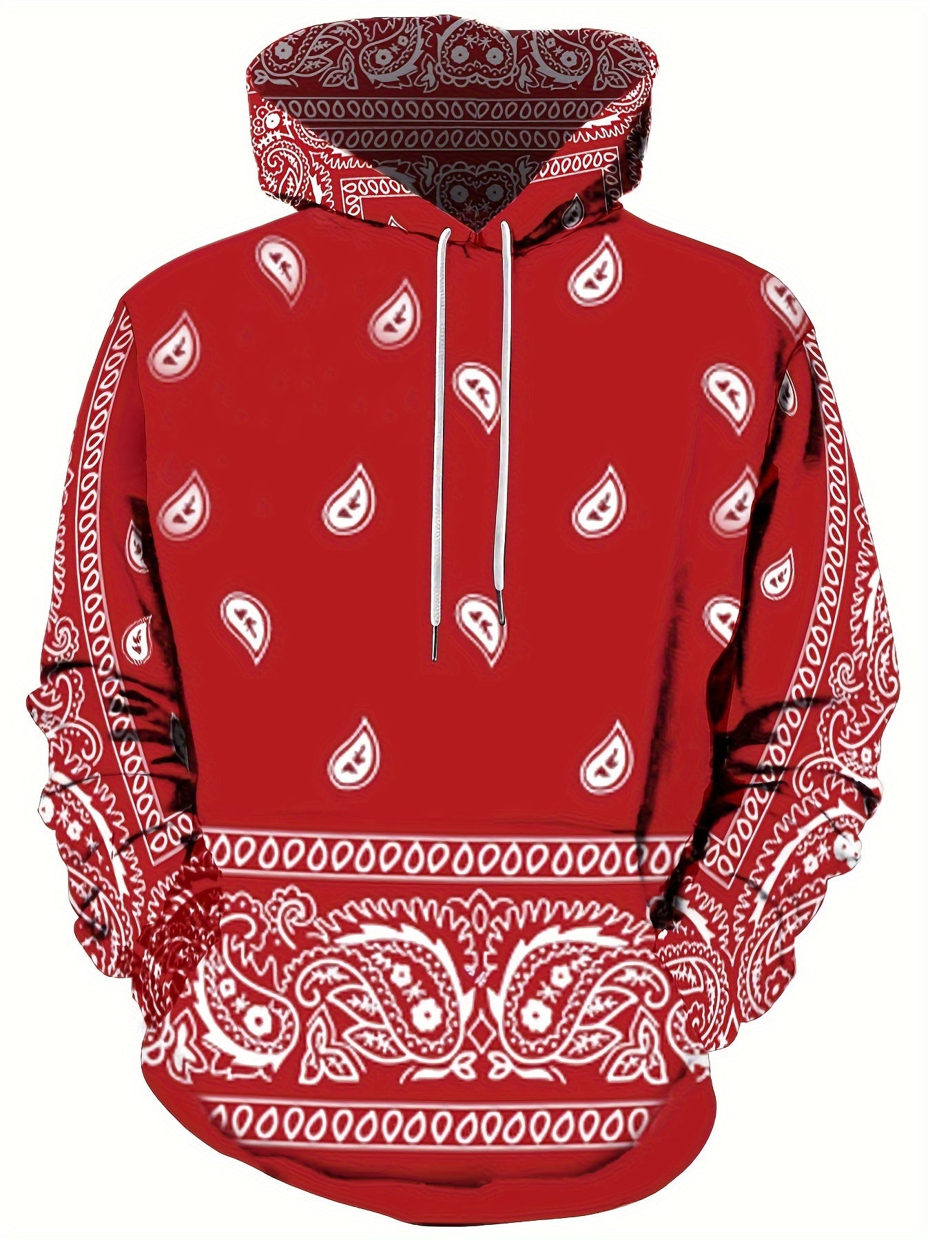 Sweat À Capuche À Motif De Noix De Cajou, Sweat À Capuche Au Design Graphique Décontracté Cool Pour Hommes Avec Poche Kangourou, Streetwear Pour L'hiver Et L'automne, Comme Cadeaux