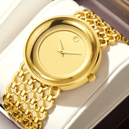 Luxury Quartz Watches Zinc Alloy Strap Zinc alloy needle with IP electroplating process, wear-resistant and fade-resistant, life Perfect Gifts for Her Eid Gifts 