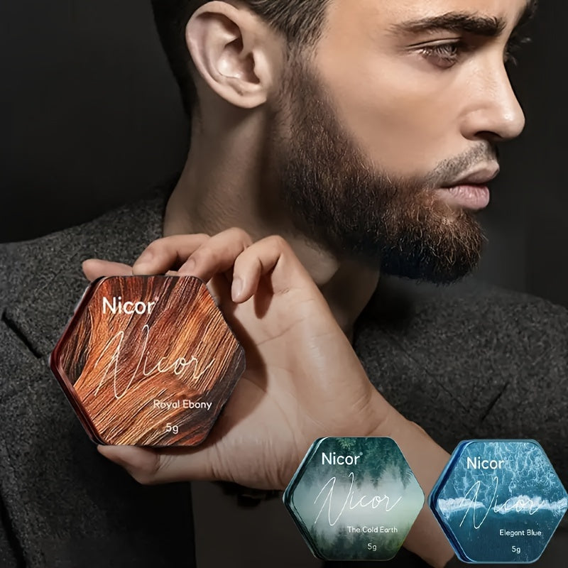 Parfum solide pour homme, baume solide rafraîchissant et longue durée, parfum pour les rendez-vous et la vie quotidienne, cadeau de Noël squalane végétal