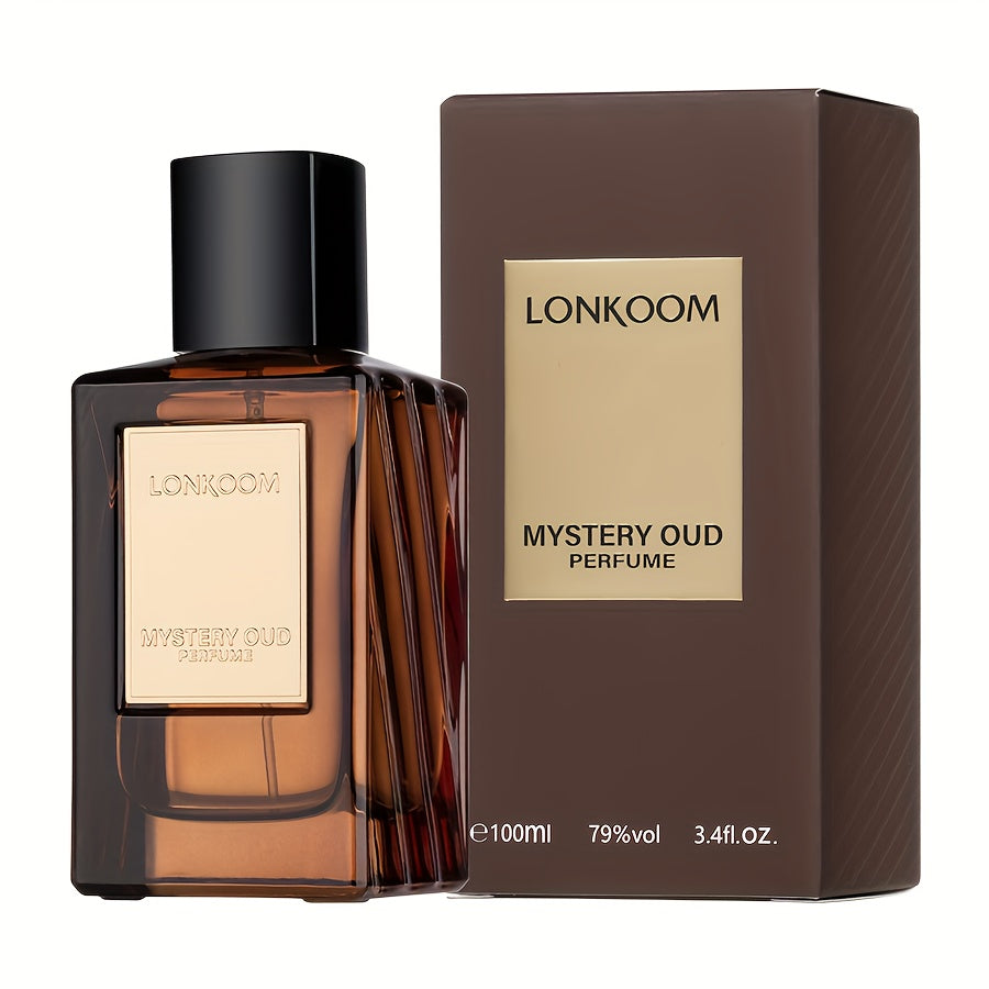 LONKOOM Eau De Parfum pour Hommes - 3.36oz, Parfum Rafraîchissant & Longue Durée avec des Notes de Bois Oriental, Vanille, Poivre, Vétiver, Graine de Tonka & Ambre - Cadeau Idéal pour la Fête des Pères