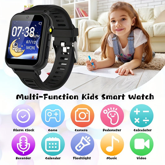 1pc Kids Smart Watch with 24 Educational Games HD Touch Screen Camera Music Player Pedometer Alarm Clock Calculator Watch Birthday Gift Holiday Gift