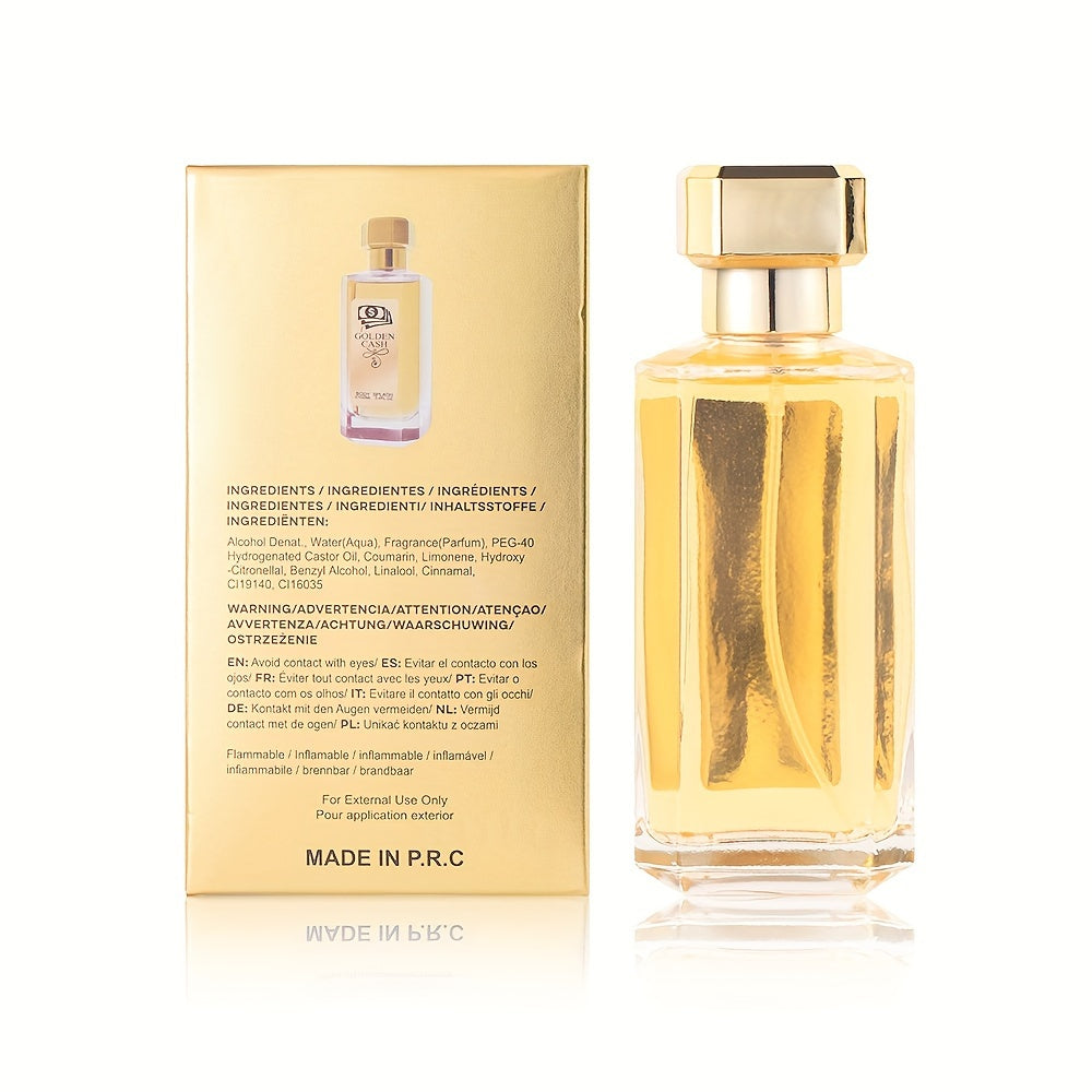 Eau de Toilette Golden Fresh Citrus - Spray parfumé sans formaldéhyde aux notes de pamplemousse, cannelle et ambre, 100 ml/3,4 fl oz, à base d'alcool avec une concentration de parfum de 3 à 5 %.