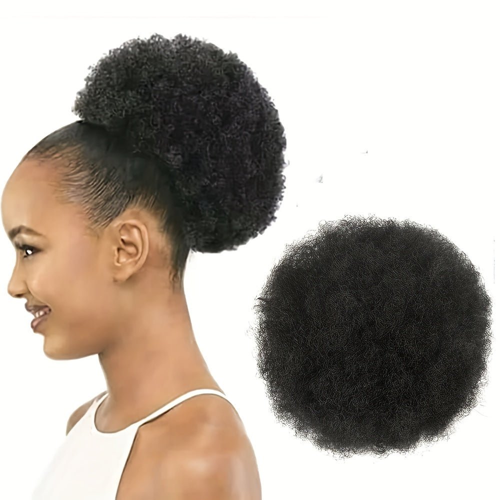 Queue de cheval synthétique Afro avec cordon de serrage, 6 pouces, cheveux bouclés crépus courts, extensions de cheveux avec 2 pinces