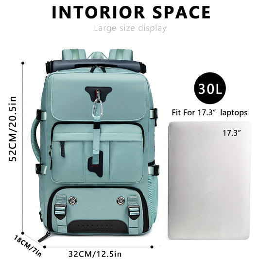 Sac à dos de voyage multifonctionnel avec sangle réglable, compartiment pour ordinateur portable et chaussures, sac à dos de randonnée multifonctionnel pour l'extérieur, sac à dos d'école en nylon durable