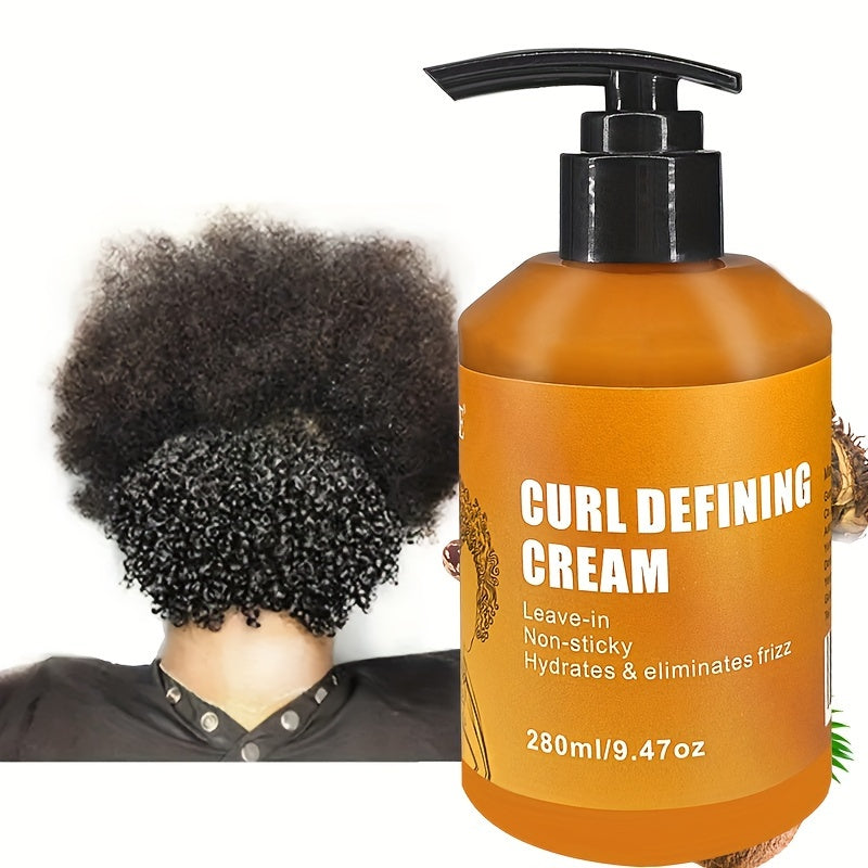 Crème définissante pour boucles : Crème revitalisante pour cheveux bouclés à l'élastine - Adaptée à tous les types de cheveux, idéale pour les cheveux secs et frisés