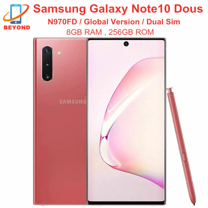 Samsung Galaxy Note10 Note 10 Duos N970FD Dual Sim 256GB ROM 8GB RAM Octa Core 6.3" NFC Exynos Original Unlocked Mobile Phone