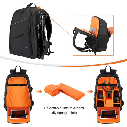 Go Outdoor Portable Waterproof Scratch-proof Dual Shoulders Backpack Camera Bag Digital DSLR Photo Video Bag, laptop backpack