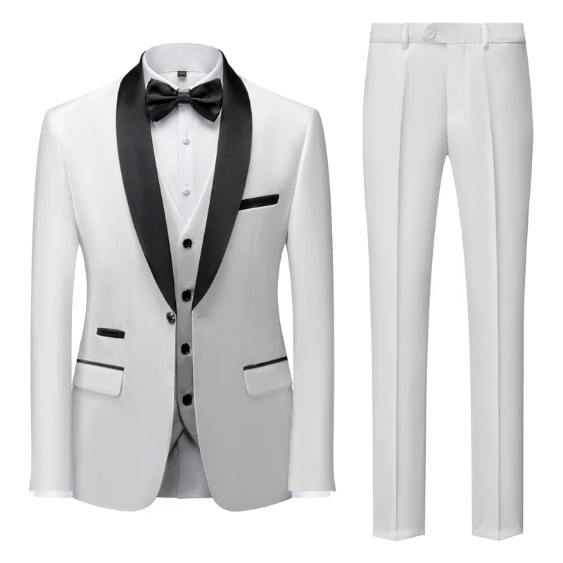 Costume pour hommes, idéal pour les mariages. Ensemble luxe comprenant une veste, un smoking et un pantalon. Élégant et raffiné