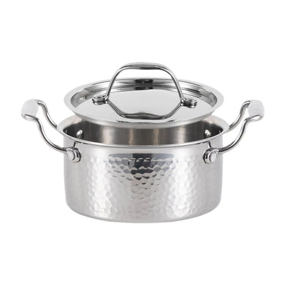 Stainless Steel Hot Pot Sturdy for Induction Cooker with Lid Shabu Shabu Pot for Buffet Picnic Camping Kitchen Family Gathering