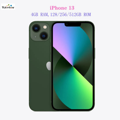 Face ID Original Apple iPhone 13 128GB/ 512GB 5G LTE Mobile Phone NFC IOS A15 Bionic Hexa Core 6.1'' 12MP&amp;12MP 3240mAh