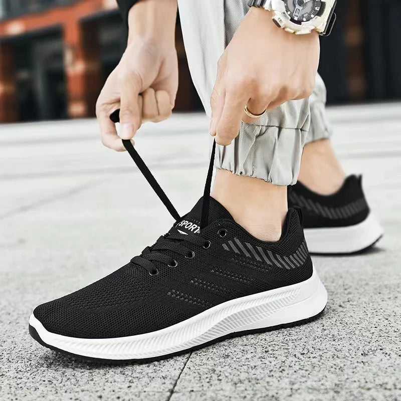 2024 Casual Shoes Breathable and Anti slip Walking Shoes Men's Shoes Outdoor Comfortable and Fashionable Lace up Running Shoes