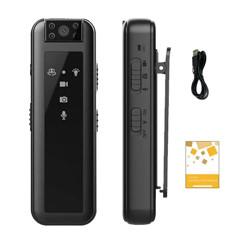 HD 1080P Digital Camera IR Night Vision Mini Body Worn Camera  Wide Angle Noise Reduction Pocket Body Camara