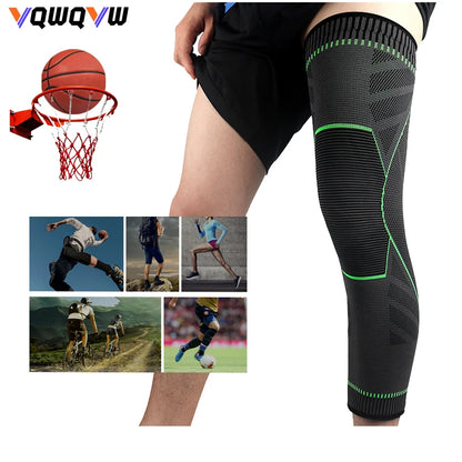 1Pcs Full Leg Sleeves Long Compression Knee Sleeves for Basketball, Arthritis Cycling  Football, Reduce Varicose Veins Swelling