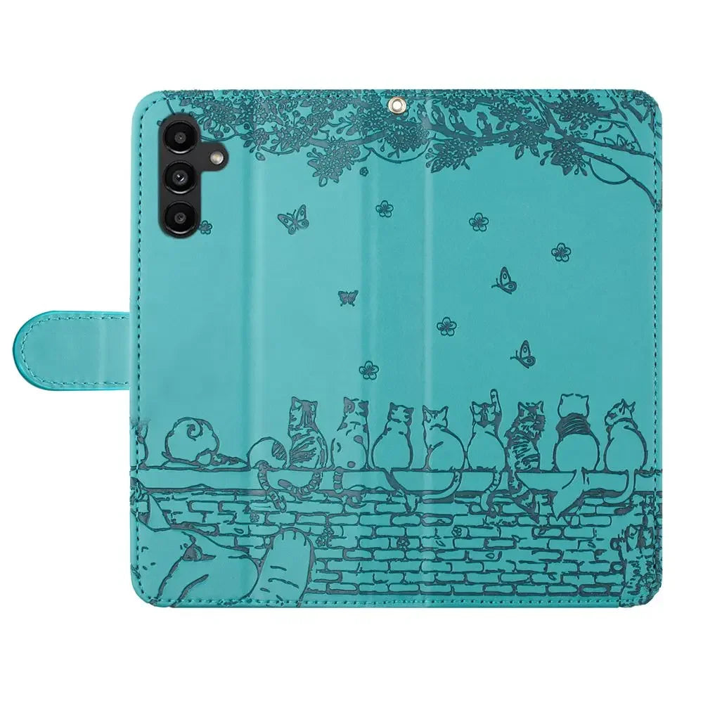 Coque portefeuille en cuir pour Samsung A54, A34, A24, A14, A15, A35, A55, A53, A33, A23, A13, A32, A22, A72, A52S, A12, A51, A7