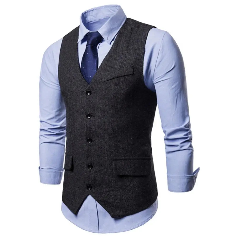 2020 New Arrival Dress Vests For Men Slim Fits Mens Suit Vest Male Waistcoat Homme Casual Sleeveless Formal Business Jacket