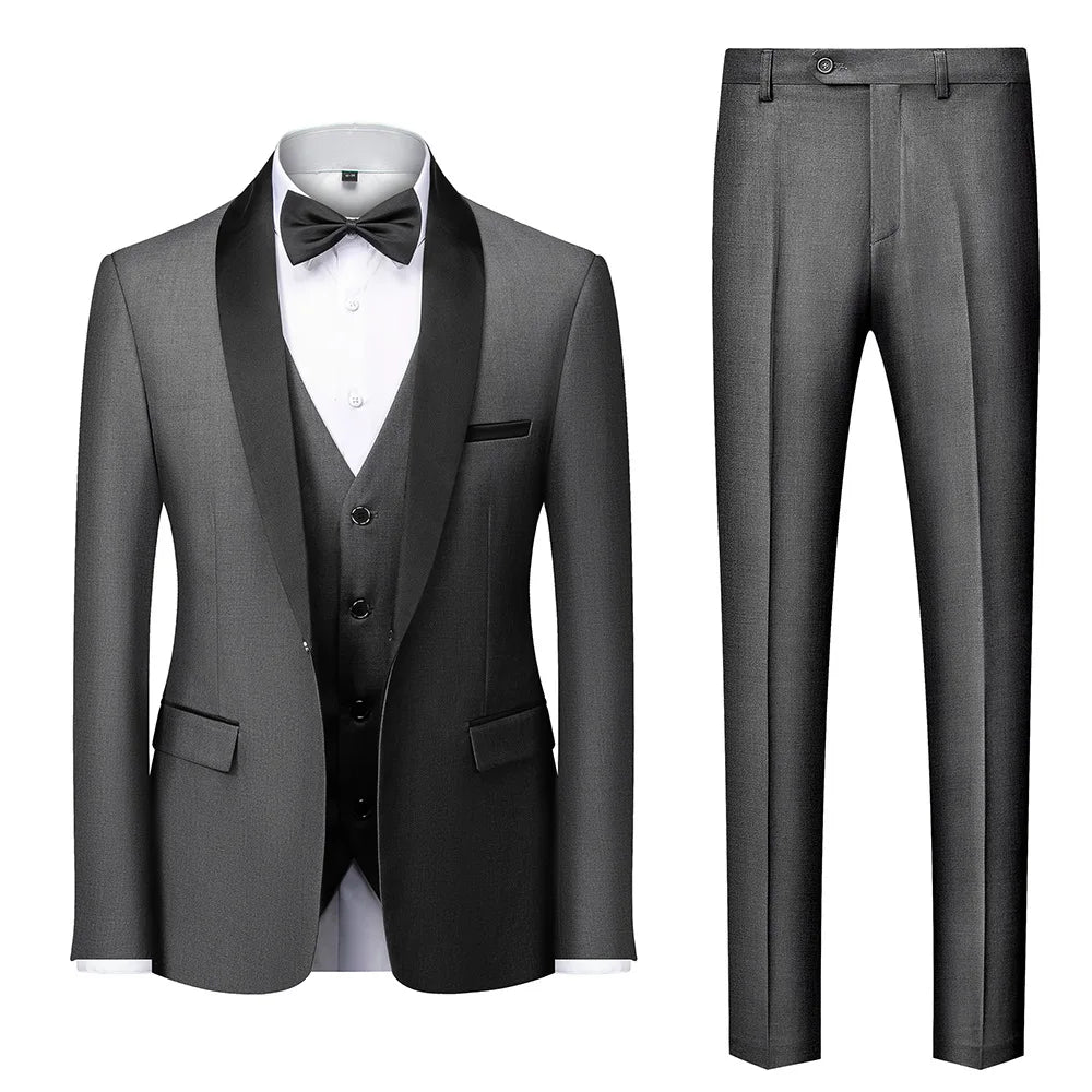 Costume pour hommes, idéal pour les mariages. Ensemble luxe comprenant une veste, un smoking et un pantalon. Élégant et raffiné