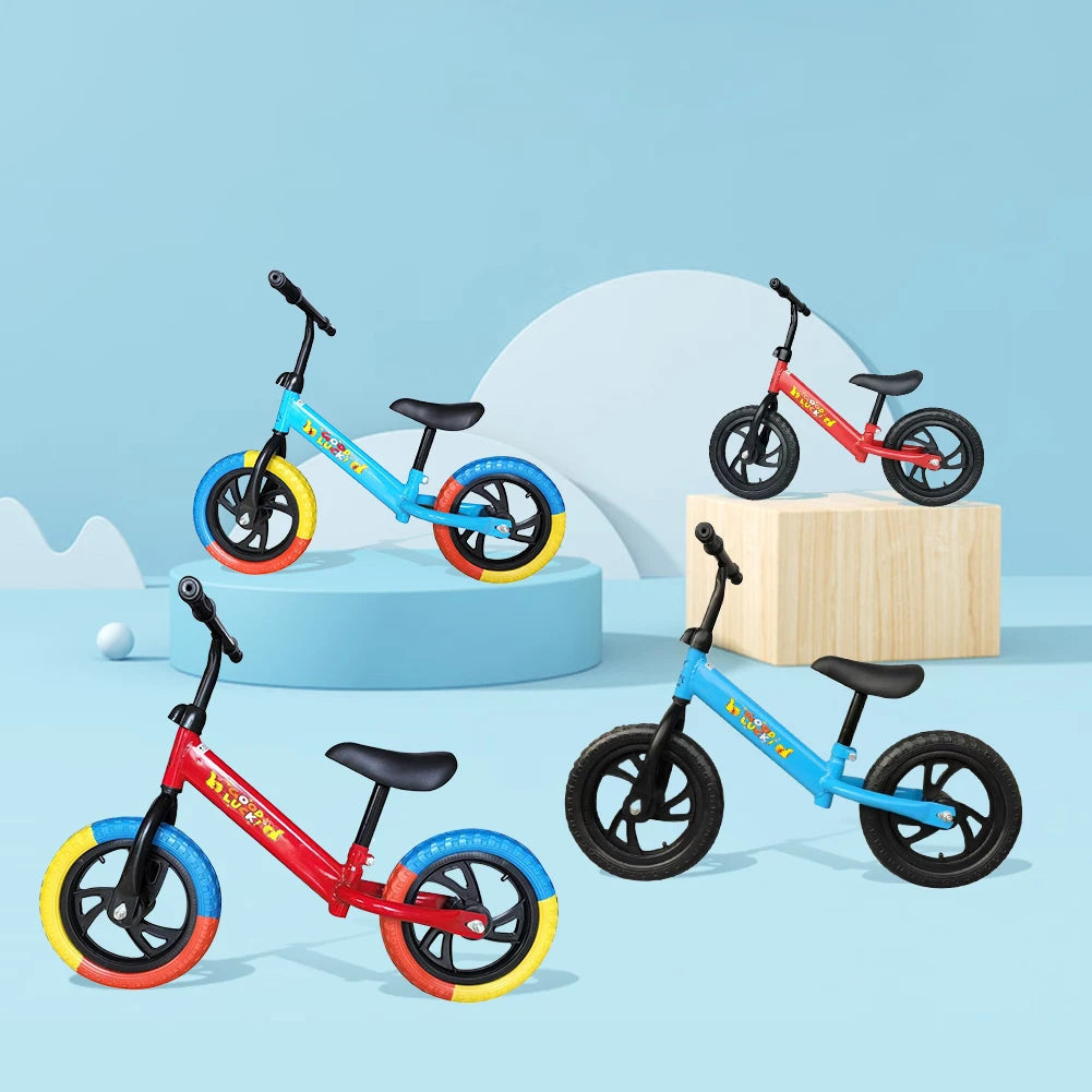 Kids Balance Bike Funny Toddler Training Bicycle Safe No Pedal Bike 12 In Wheel No Pedal Training Bicycle Gifts for Kids